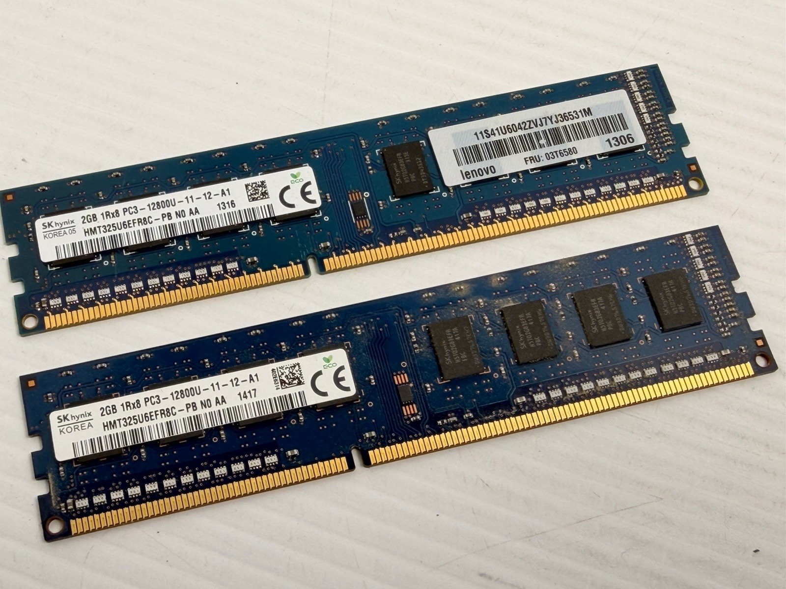 SK hynix 4GB DDR3 1600MHz PC3-12800U Desktop RAM HMT351U6EFR8C-PB 240-Pin DIMM💾