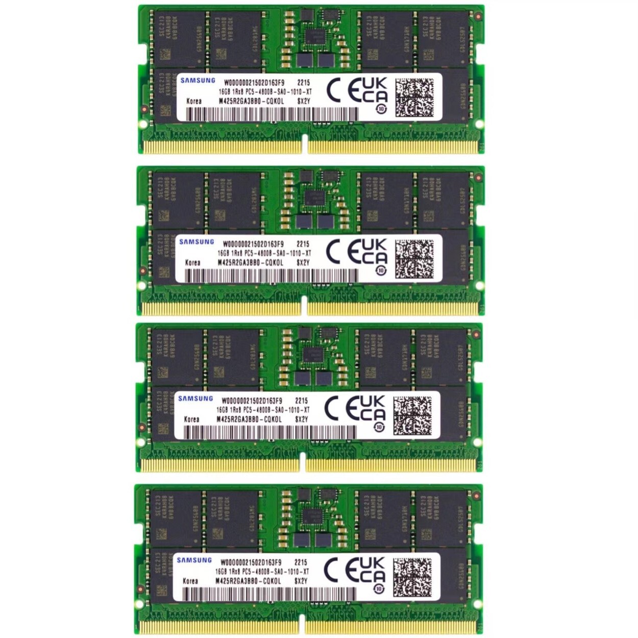 Samsung 64GB (4X16GB) DDR5 4800MHz PC5-44800 SODIMM Memory Ram M425R2GA3BB0-CQK
