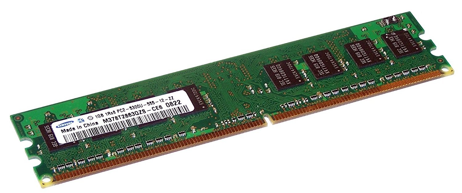 1GB DESKTOP DIMM DDR2 PC5300(667) UNBUF 1.8v 1RX8 240P 128MX64 128mX8 CL5 8 Test