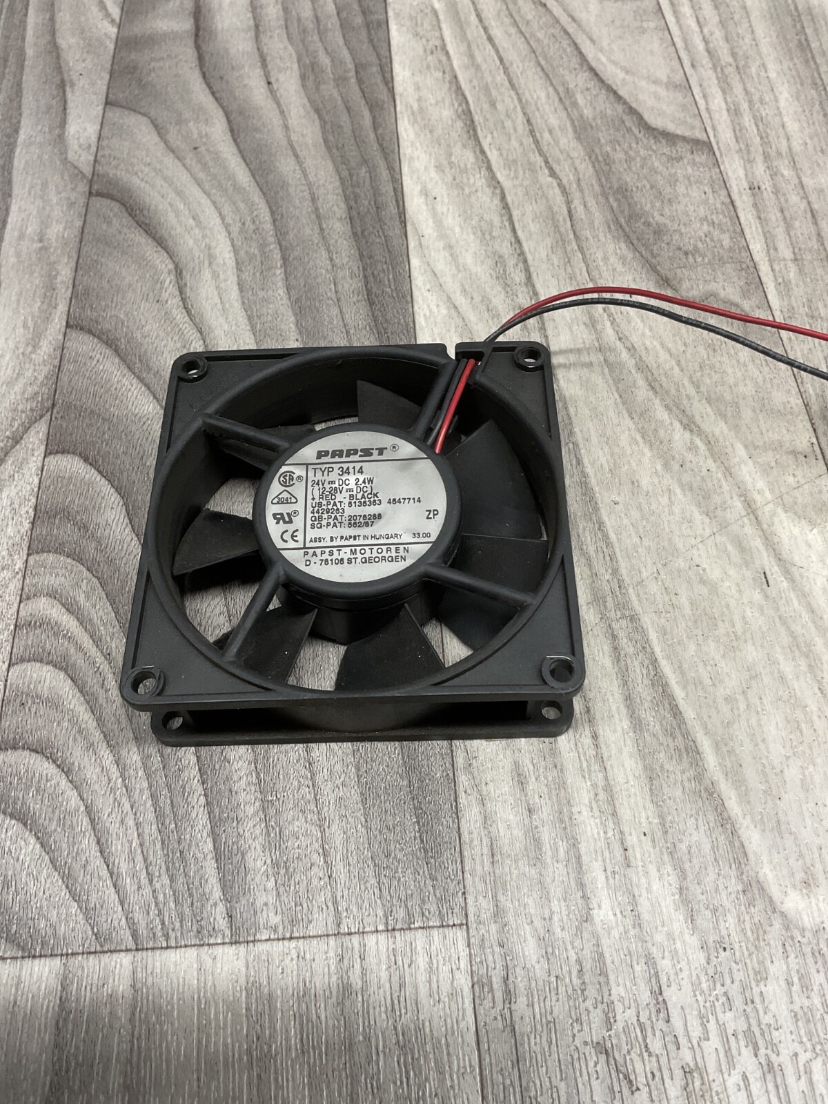 PAPST COOLING FAN, TYP 3414, 24 VDC, 2.4 WATT #4022X119SI