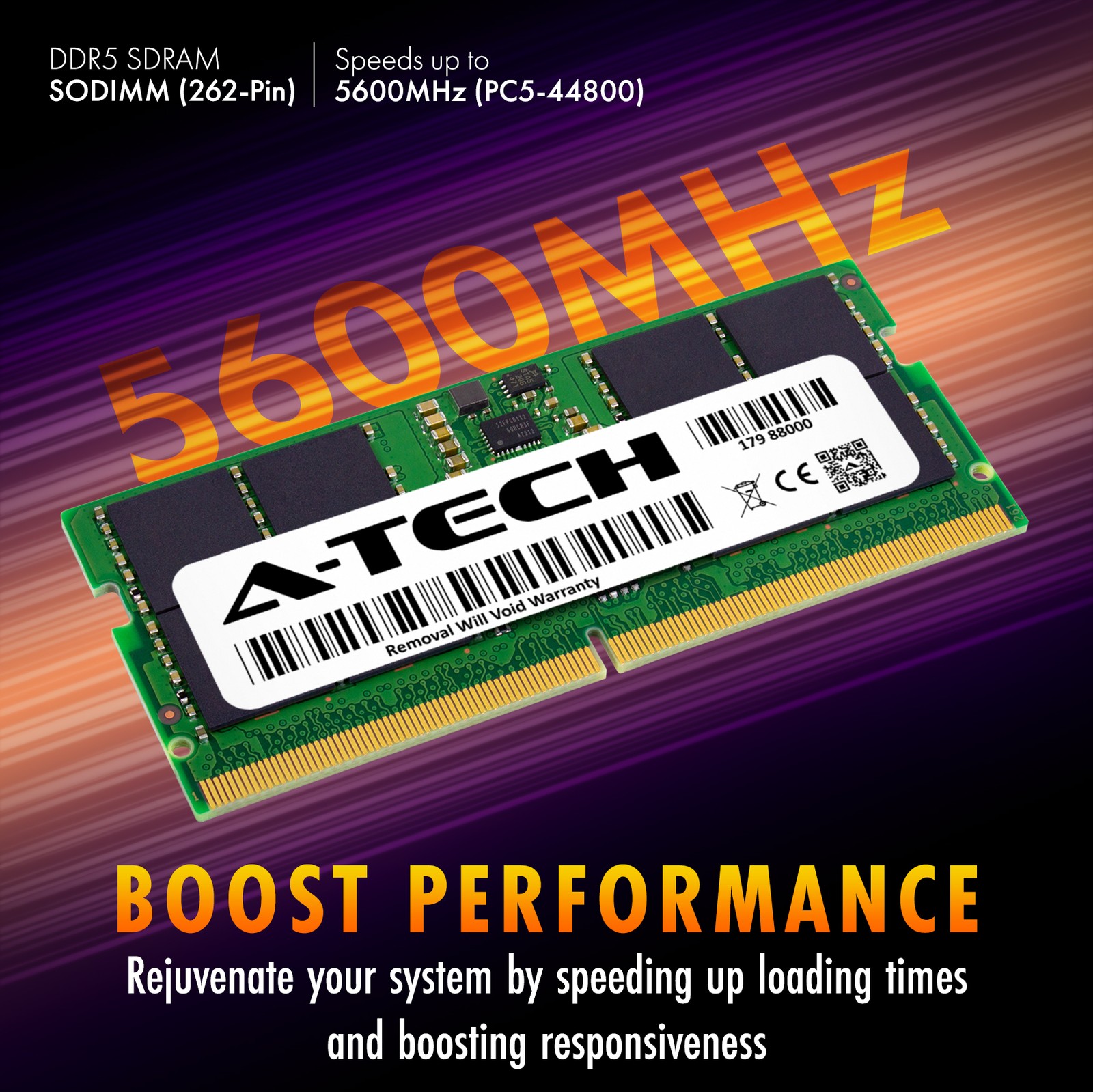 32GB DDR5 PC5-44800 SODIMM (Replacement for Crucial CT2K32G56C46S5) Memory RAM