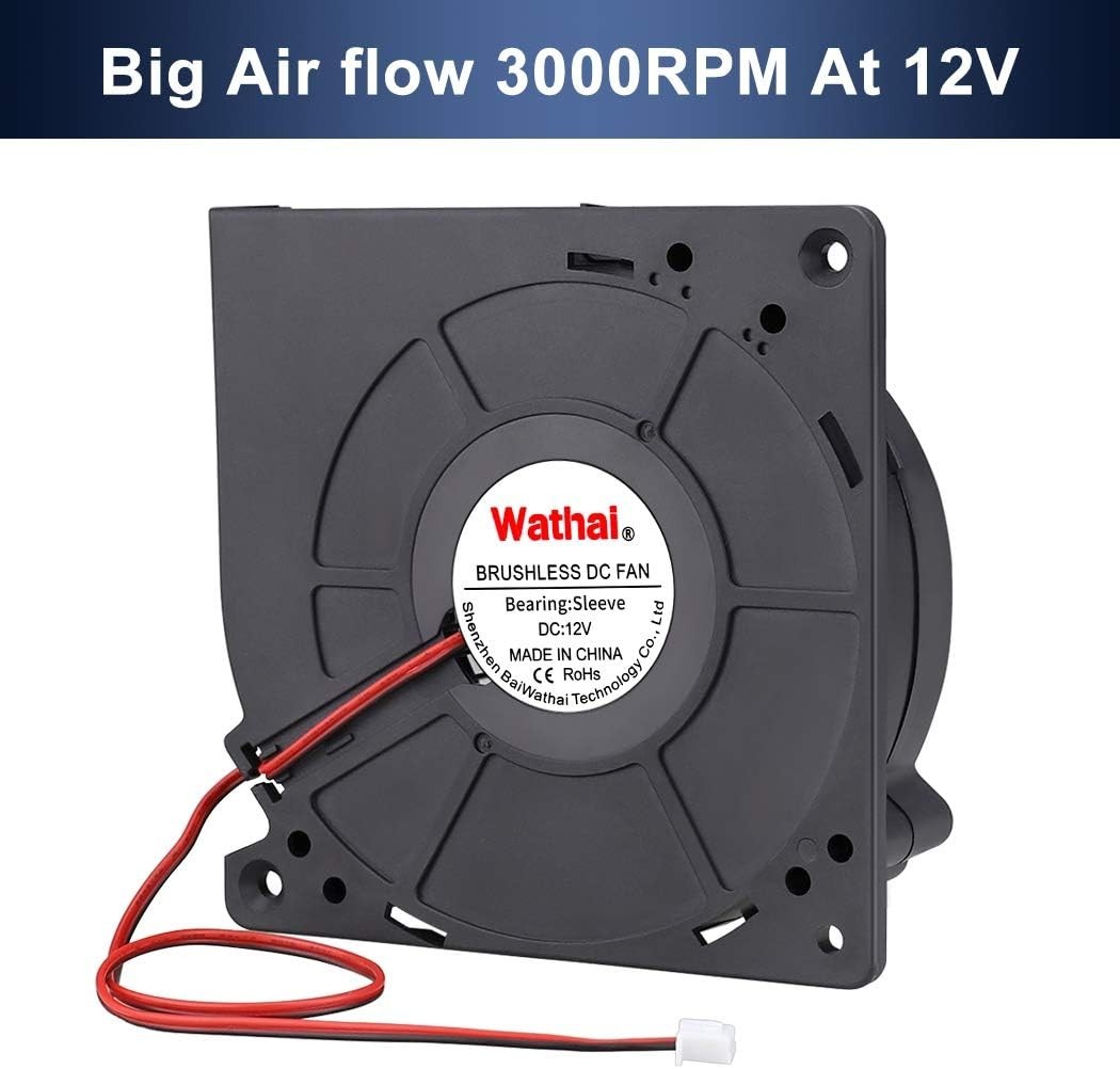 High-Performance 12V Blower Fan for Radiators & Gaming Consoles – 3000 RPM