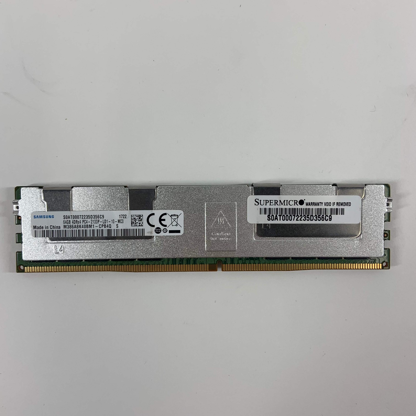 Samsung PC4-2133P-LD1-10-MC0 64GB (1x64GB) RAM DDR4 2133MHz M386A8K40BM1-CPB4Q