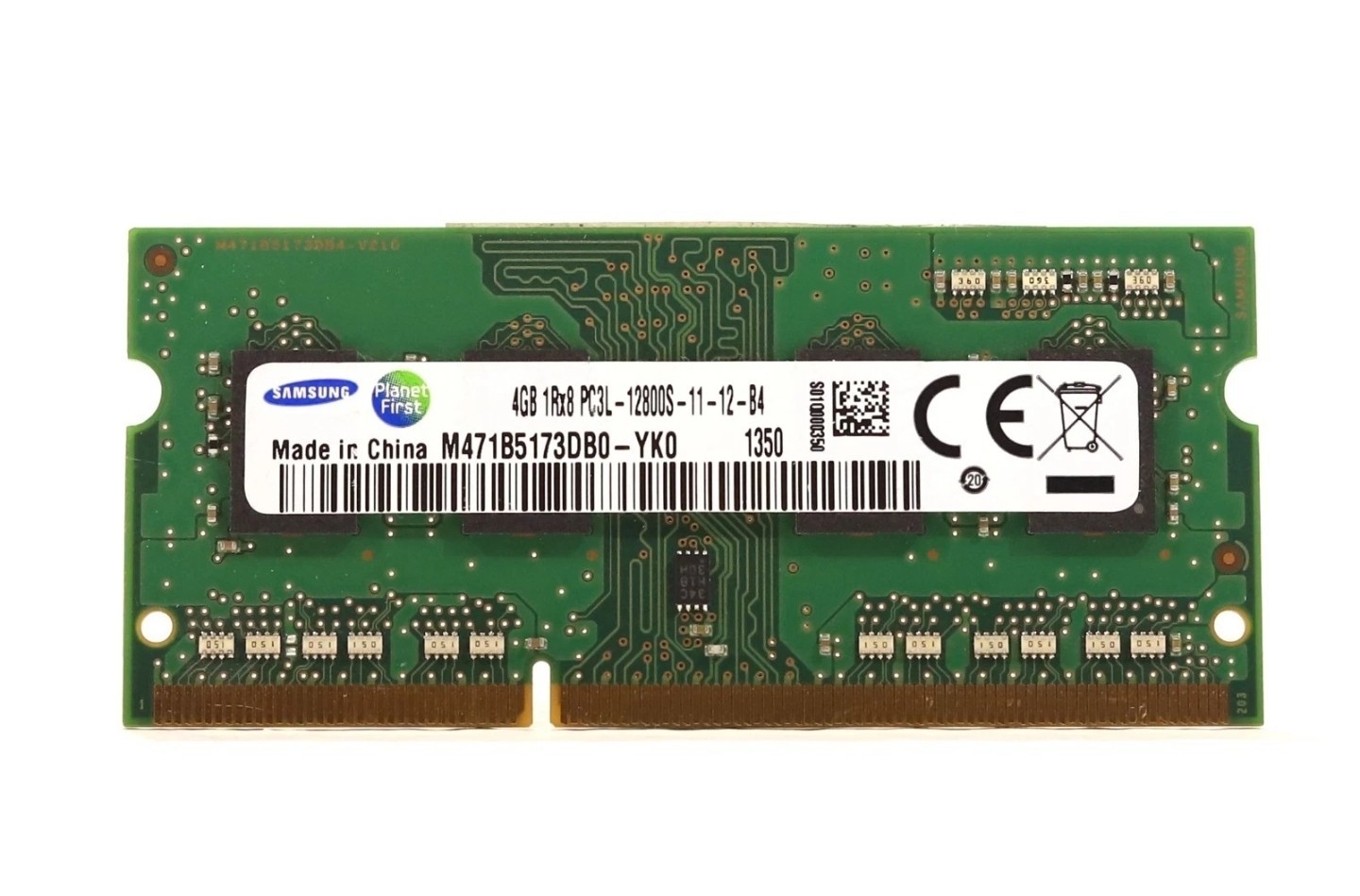 Samsung 4GB 1Rx8 PC3L-12800S-11-12-B4 DDR3 Laptop Memory