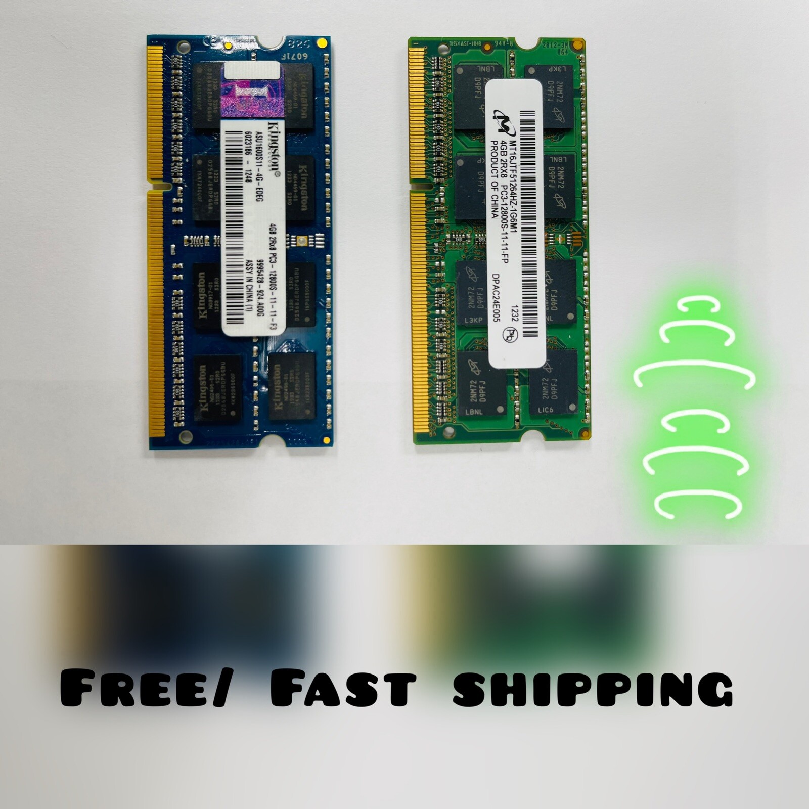 Mixed Lot of 16GB 4x4GB DDR3 2Rx8 PC3-12800s Laptop Memory RAM | Major Brands