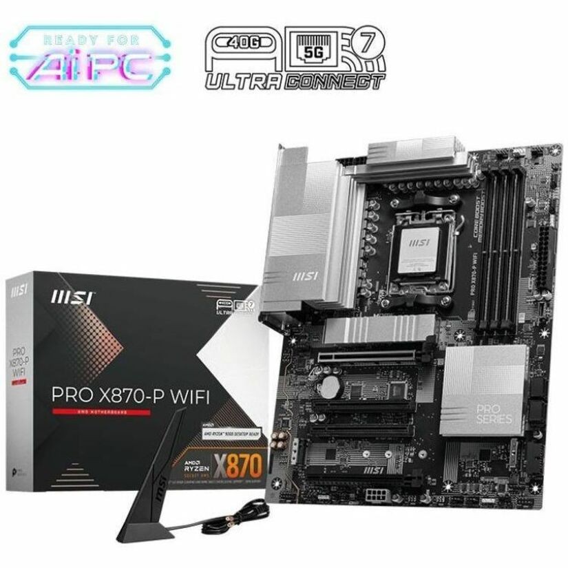 MSI X870PWIFI Motherboard – PRO X870-P WIFI AM5 Max256GB DDR5 ATX Retail