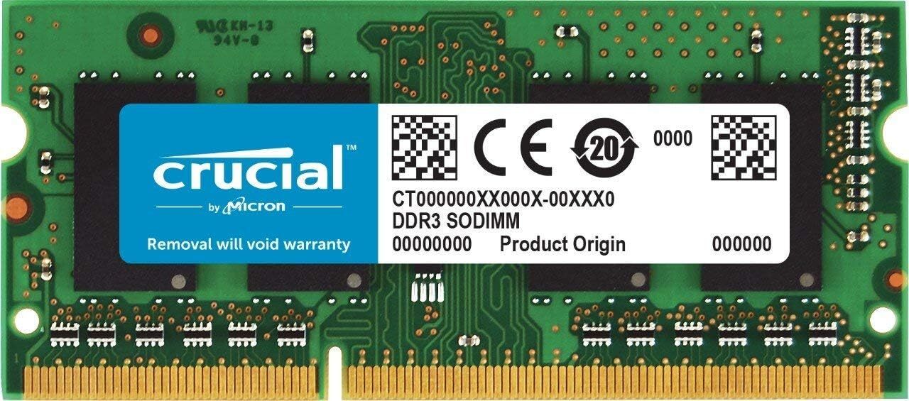 Crucial DDR3L 16GB Kit 2x8GB 1600 MHz PC3L-12800 1.35V Laptop RAM Sodimm Memory