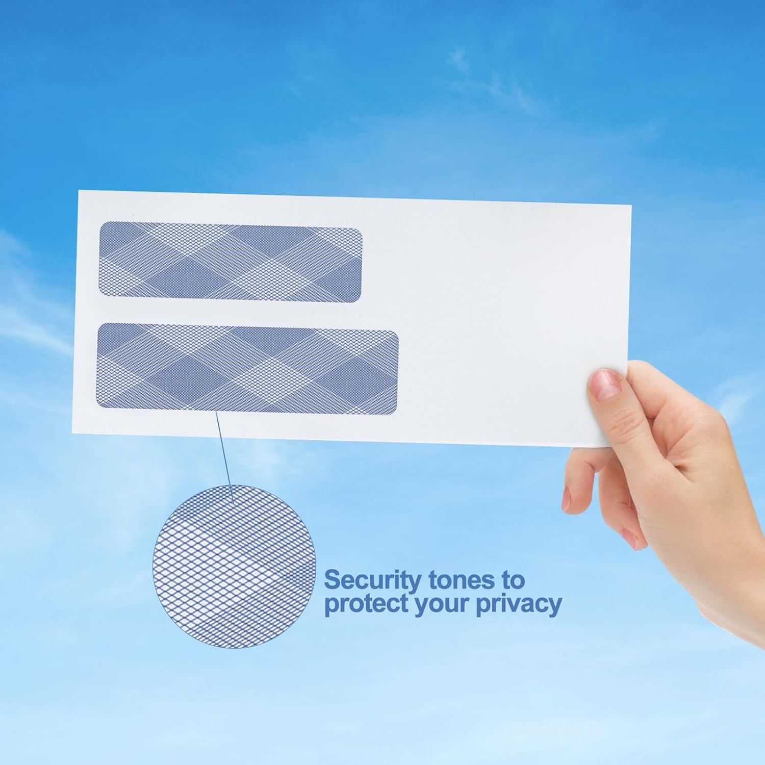 #10 Double Window Security Envelopes Self Seal 500 Count 4 1/8 x 9 1/2 in