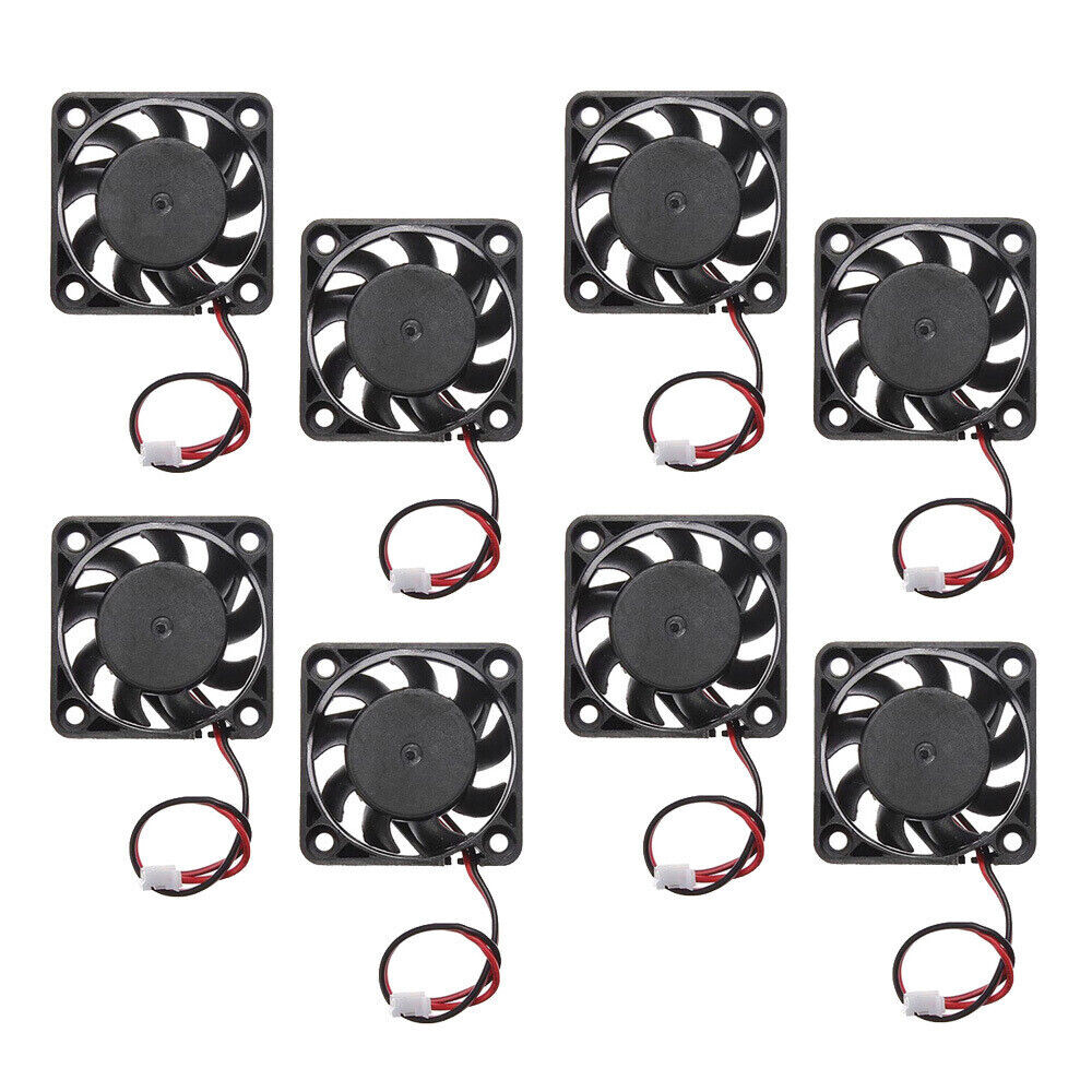 8x 12V Mini Silent Cooling Computer Fan – Small 40mm x 10mm DC Brushless 2-pin