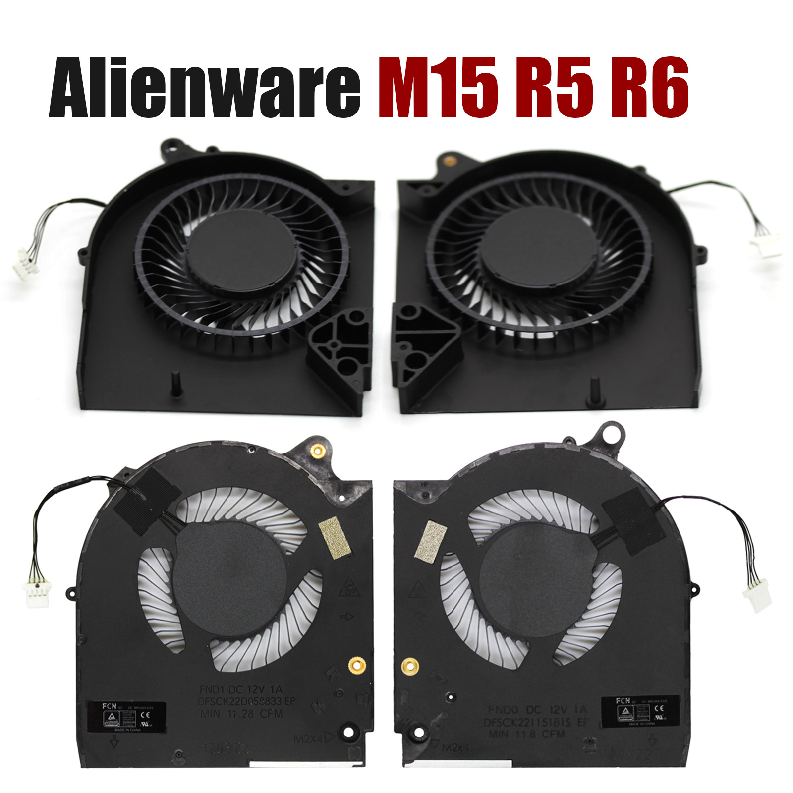 CPU GPU Cooling Fan For Dell Alienware 17 R4 R5 P31E ALW17C M15 R3 R4 R5 R6 M17