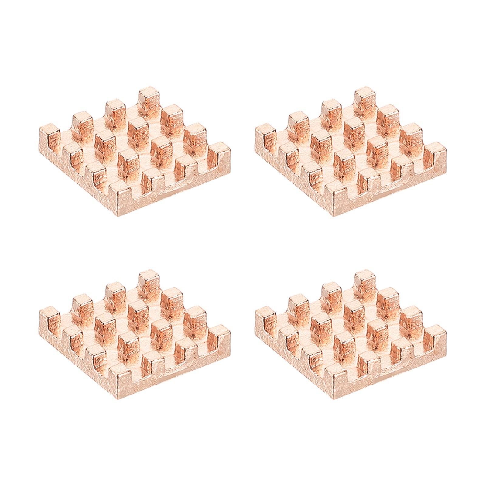 4 Pcs Copper Heatsink 9x9x2mm, Heat Sink Cooler Radiator for Raspberry Pi