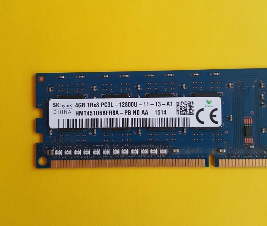 SK Hynix 4GB 1Rx8 PC3L 12800U-11-13-A1 Desktop RAM HMT451U6BFR8A-PB NO AA