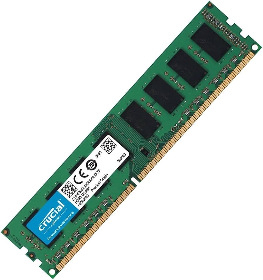 Crucial 8GB DDR3-1600 240-Pin UDIMM Unbuffered Desktop RAM CT102464BD160B