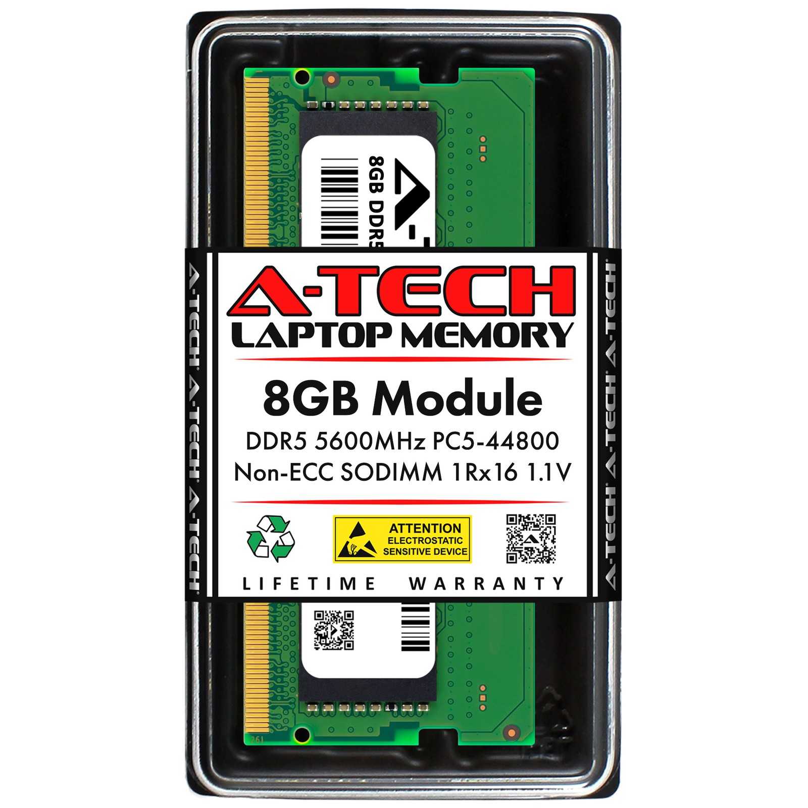 8GB DDR5 PC5-44800 SODIMM Replacement for Micron MTC4C10163S1SC56BD1 Memory RAM