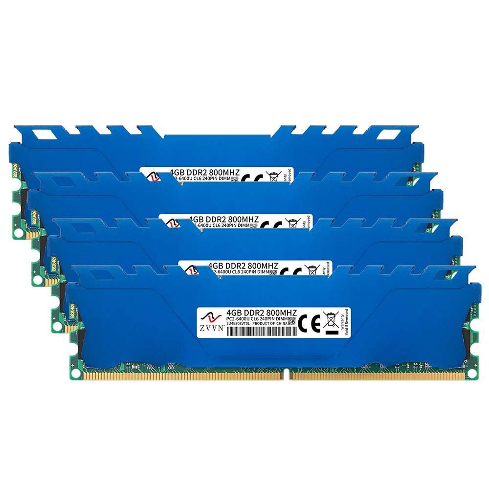 16GB 8GB 4GB DDR2 800MHz PC2-6400U CL6 240Pin intel DIMM Desktop Memory LOT Blue