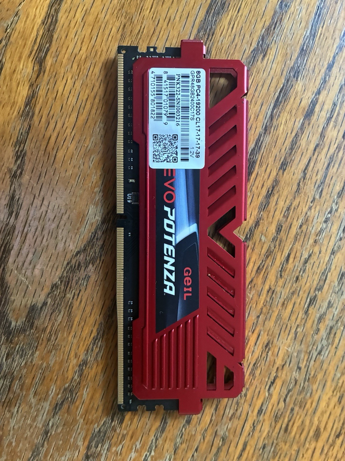 GeIL Evo Potenza DDR4 SDRAM 8GB DIMM PC4-19200 288-Pin Desktop RAM