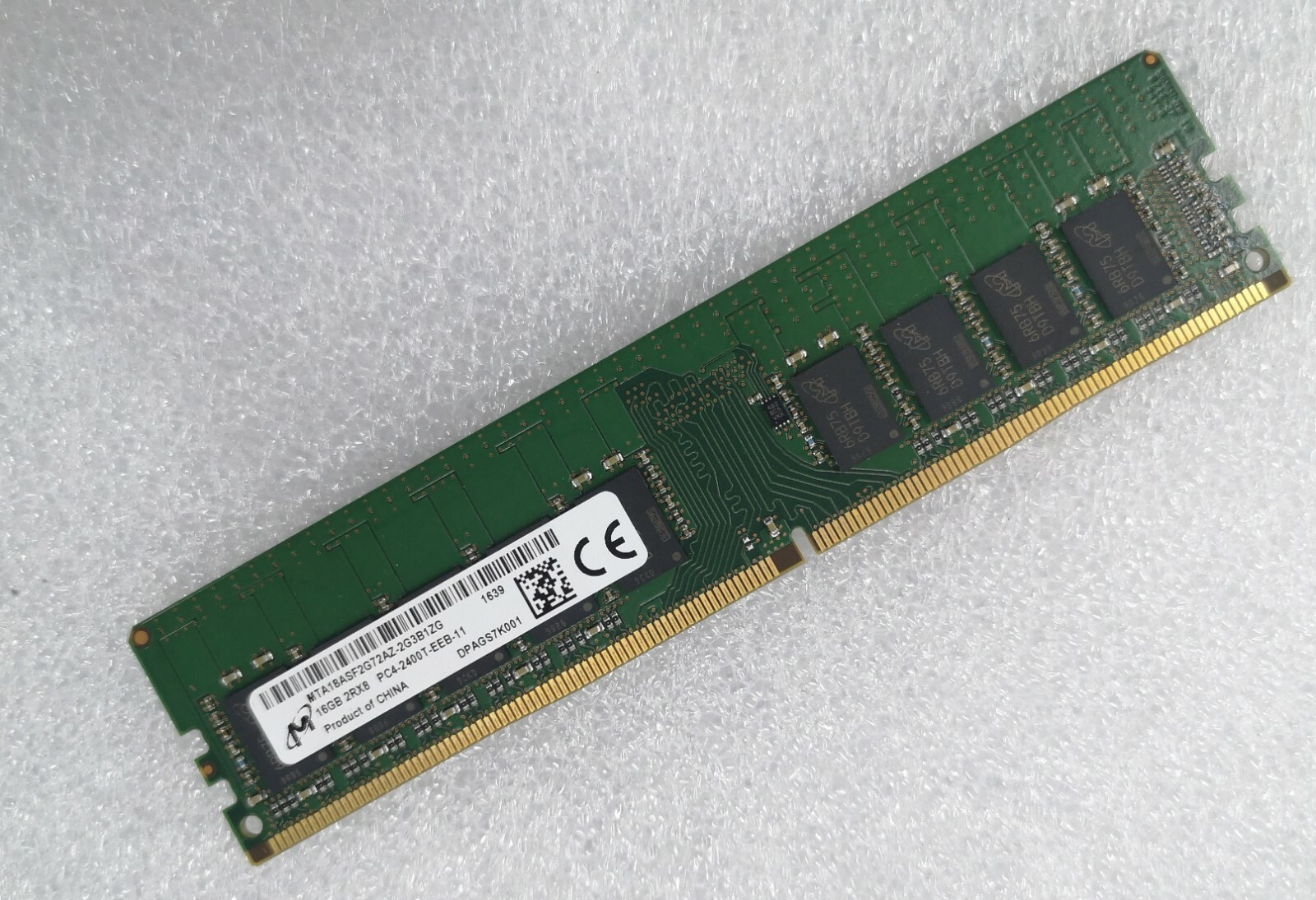 MT Micron 16GB DDR4 2400MHz ECC RAM 2Rx8 PC4-2400T-EEB MTA18ASF2G72AZ-2G3 UDIMM