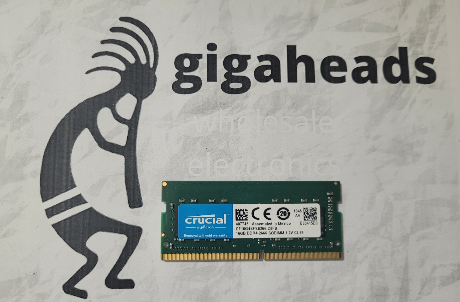 Crucial 16GB PC4-21300 DDR4-2666VMhz SoDimm Laptop Memory CT16G4S8266.C8FB