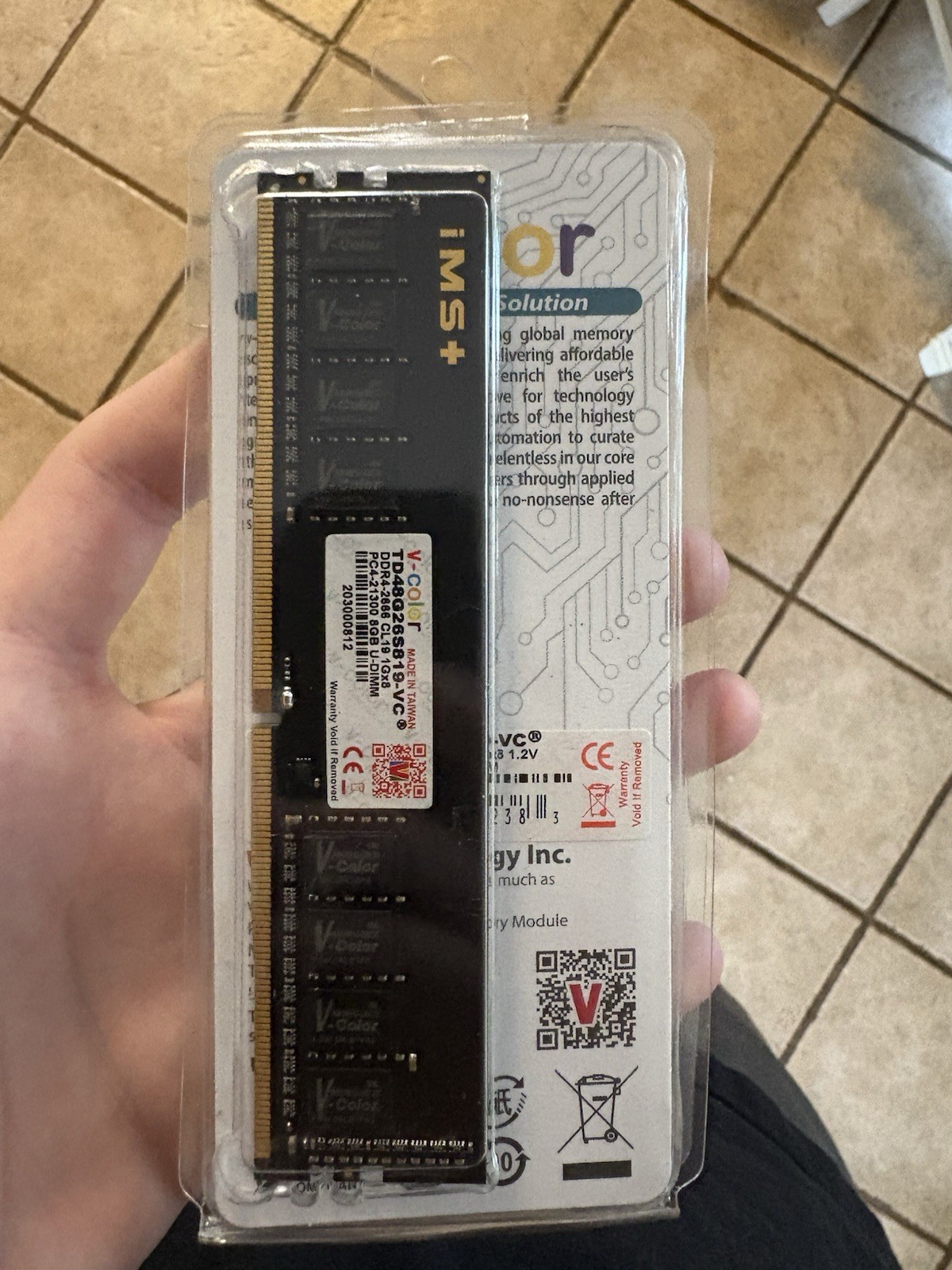 V-Color Ultimate Memory Solution DDR4 8GB