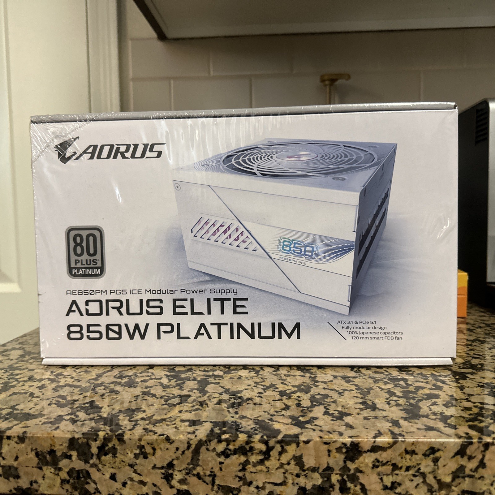 Gigabyte PSU 850W AORUS ELITE P850W 80+ Platinum Modular ATX Active PFC ICE