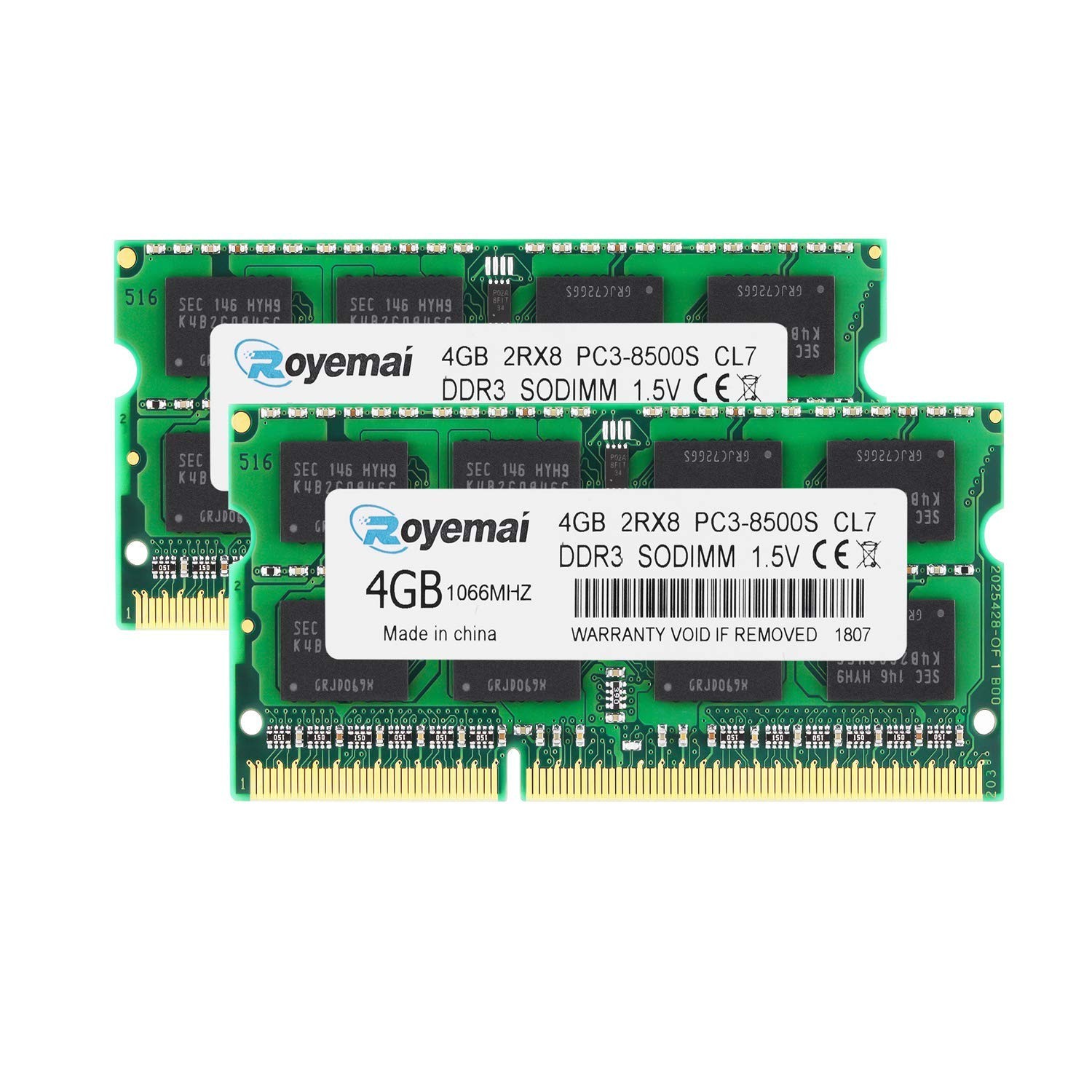 PC3-8500S DDR3 1066 8GB Kit (2x4GB) 1067MHz 1066MHz Sodimm RAM Compatible with L