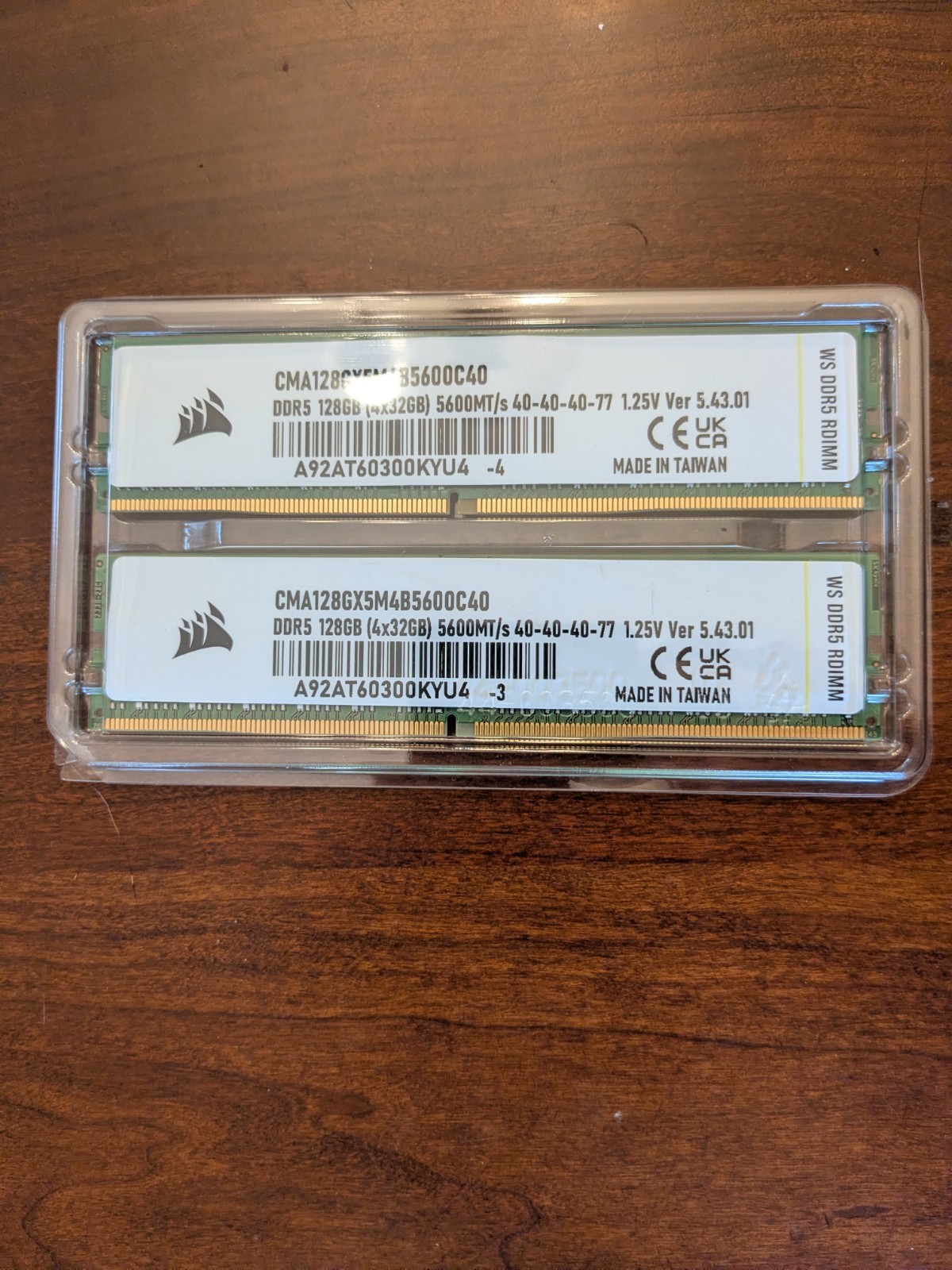 Corsair WS DRAM DDR5-5600 RDIMM 2x32gb server ram ECC