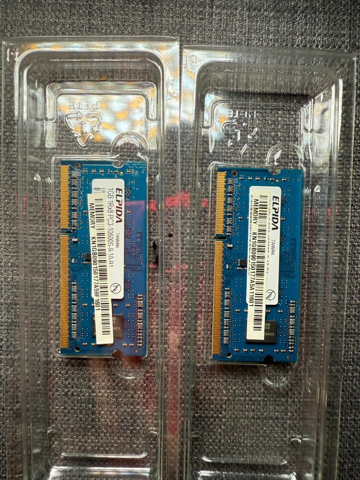 ELPIDA 1GB 1Rx8 Memory RAM PC3-10600S-9-10-B1 | 2 Pack