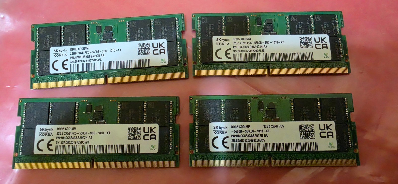 SK Hynix 32GB DDR5 SO-DIMM PC5-5600 PC5-44800 Non-ECC Laptop RAM HMCG88AGBSA092N