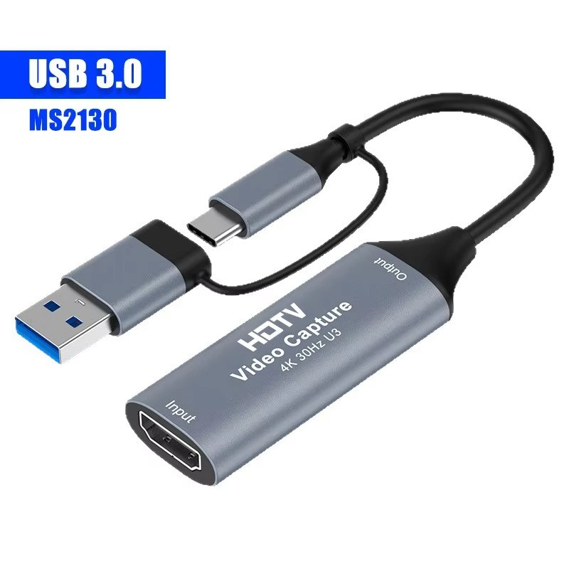 Video Capture Card HDMI to USB C with USB 3.0 Streaming Device 30FPS Capture 4K