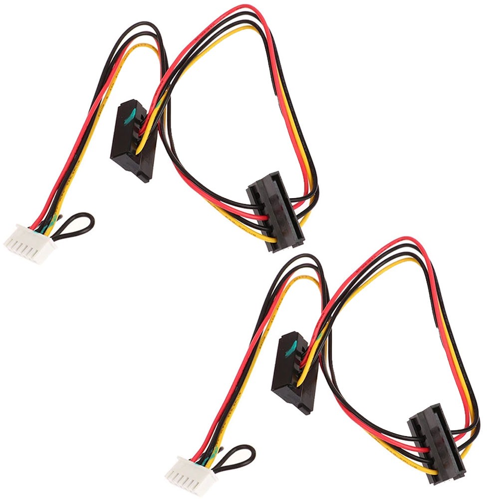 1/2PC 6 Pin To 2-Port HDD SATA Power Socket Cable Conector For Acer Computer NEW