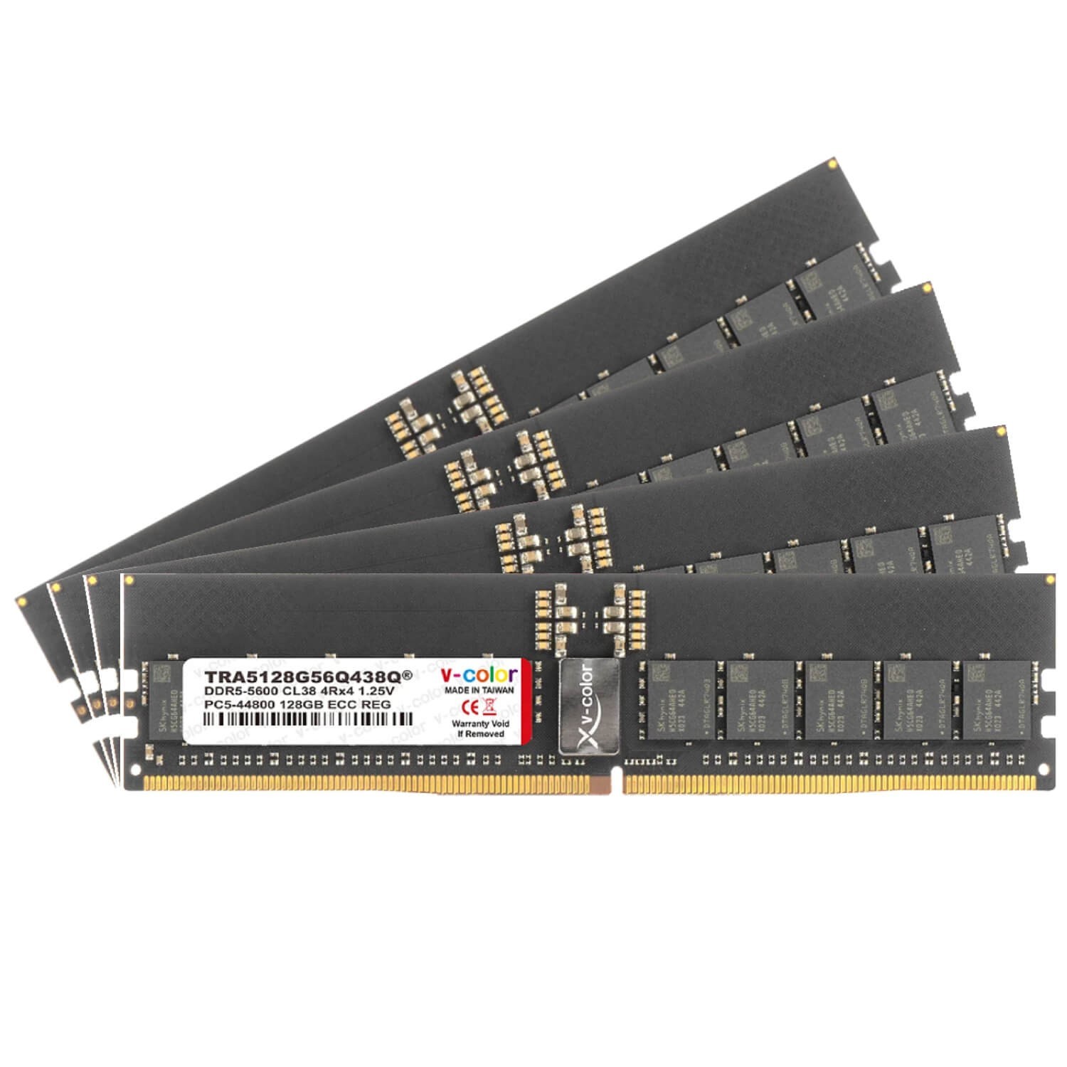 v-color DDR5 512GB (4x128GB) 5600 CL38 OC R-DIMM Workstation TRA5128G56Q438Q