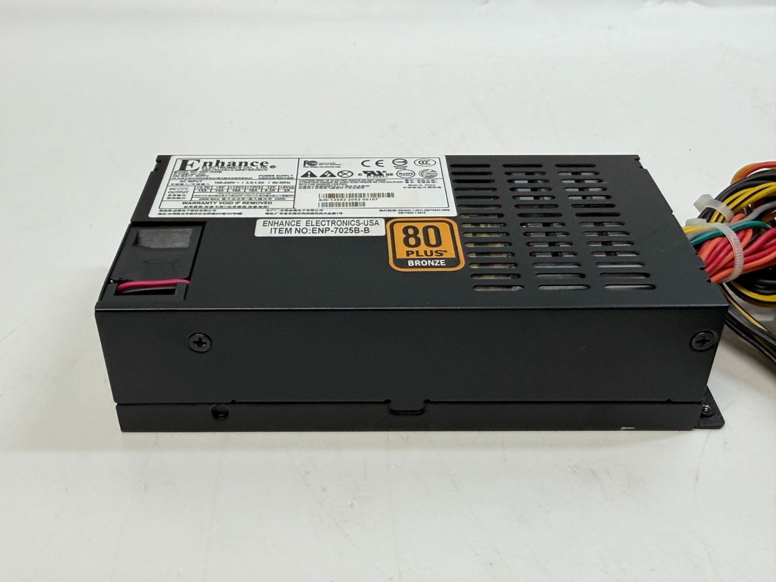Enhance ENP-7025B 250W 80 Plus Bronze Power Supply