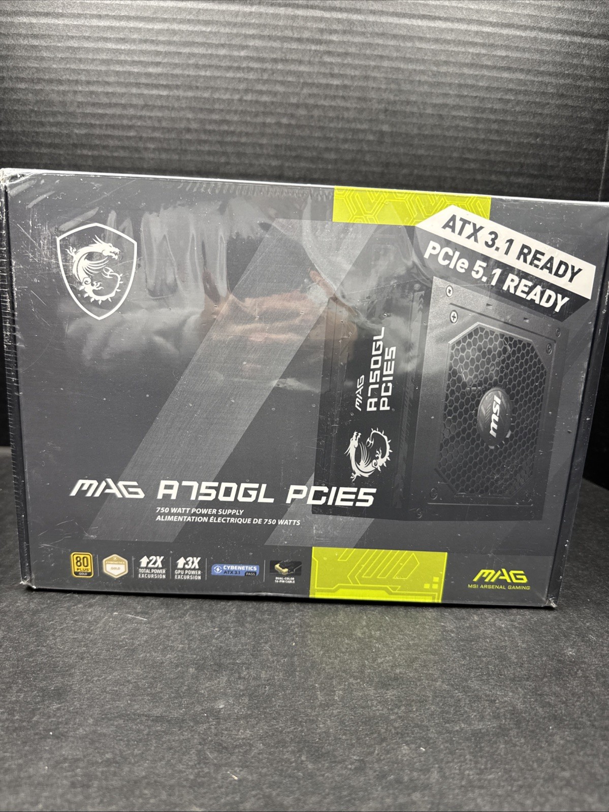 MSI MAG A750GL PCIE5 5.1 & ATX 3.1 Gaming Power Supply, Full Modular