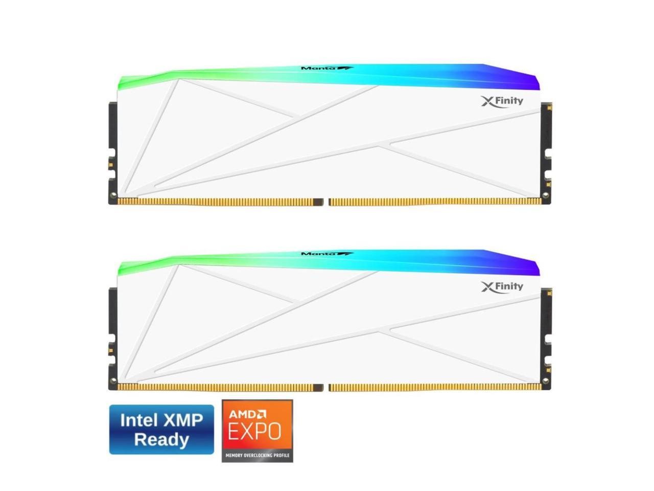 V-COLOR Manta XFinity RGB DDR5 64GB (32GBx2) 6400MHz XMP 3.0 & AMD EXPO CL32 1.4