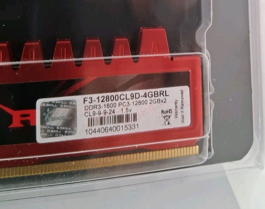 G Skill Ripjaws 2gb X2 DDR3-1600 Memory Sticks