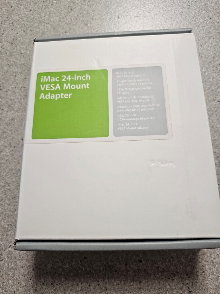 Apple iMac 24-inch 2006 VESA Mount Adapter, A1200, MA473G/A, Sealed Retail Box