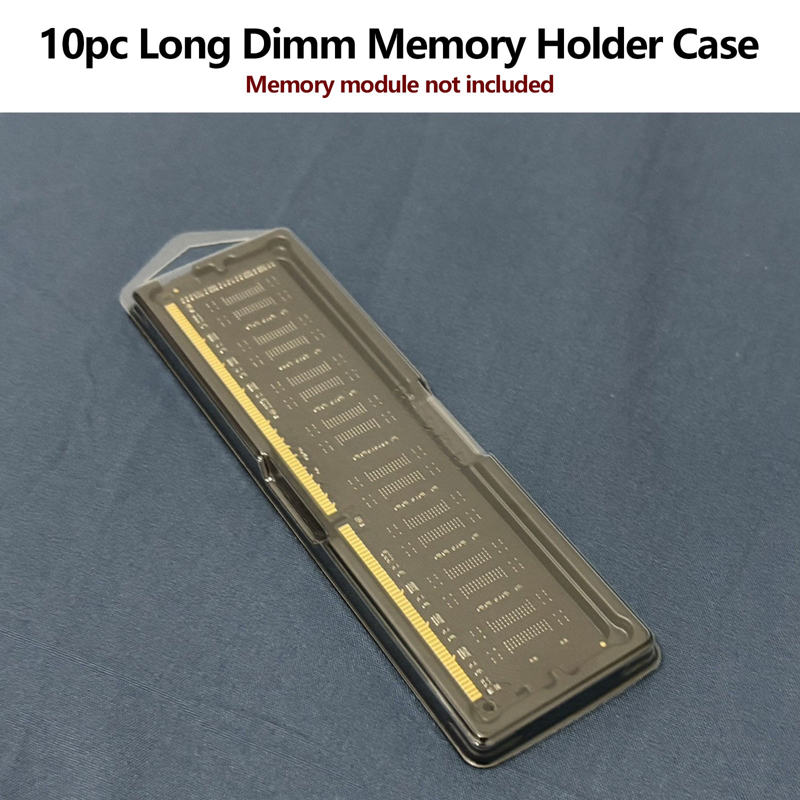 Long Dimm Memory Holder Case Clamshell for DDR, DDR2, DDR3, DDR4 and DDR5EF