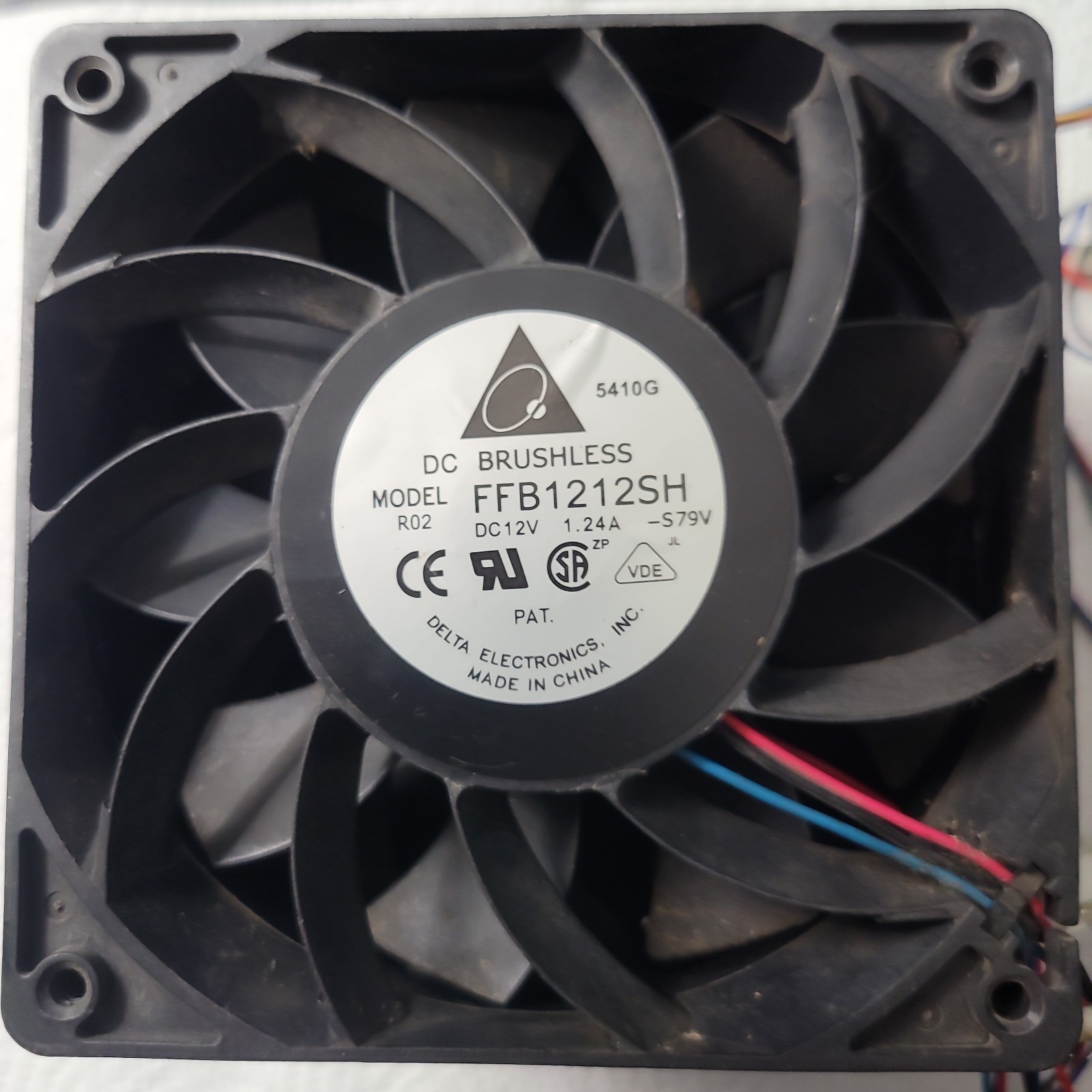 120mm 12cm High Speed Cooling Fan FFB1212SH 12025 12V 1.24A 3-pin Lot Of 6