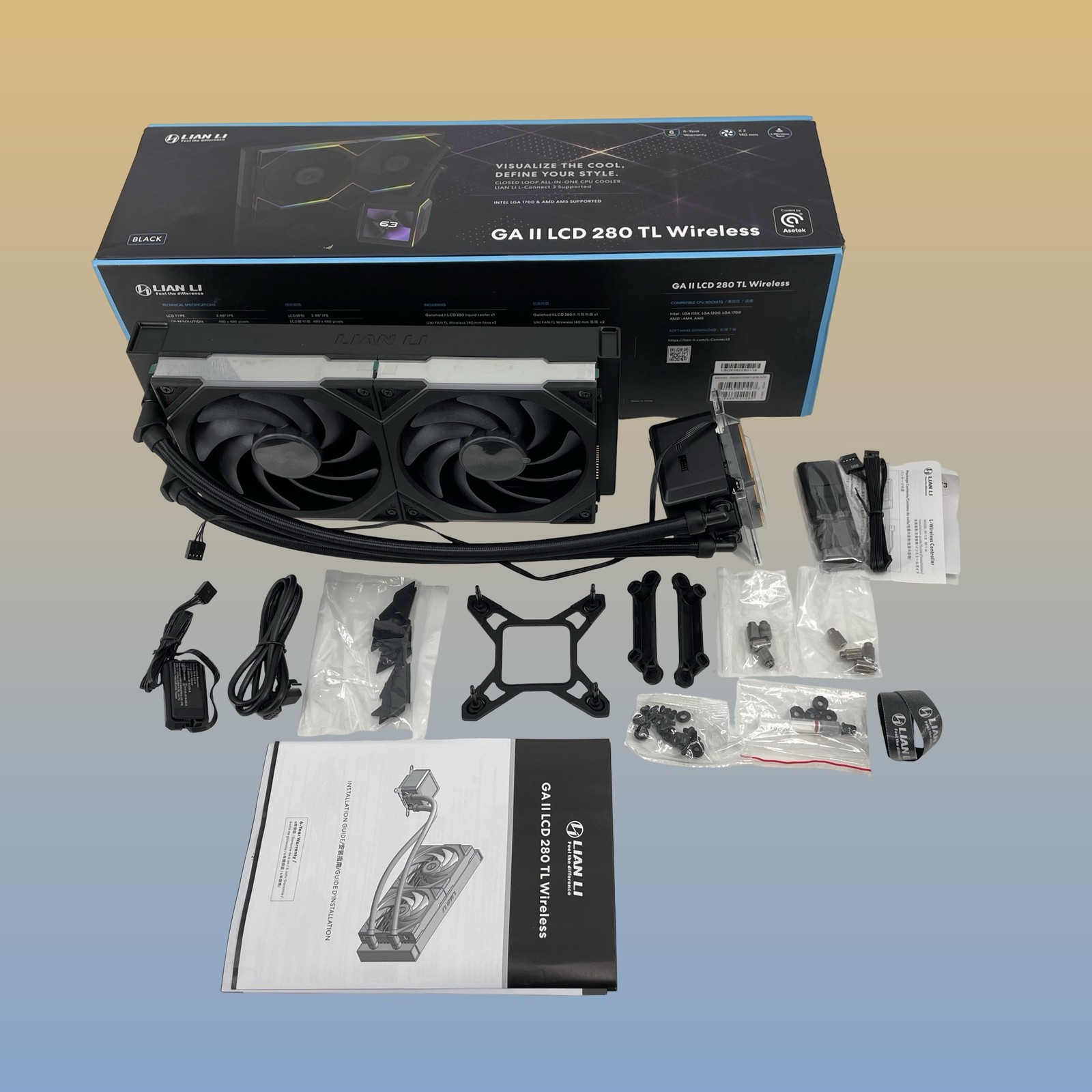 Lian Li Galahad II LCD 280mm AIO Liquid Cooler Black (GA2ALCD28TLB) #NO1027