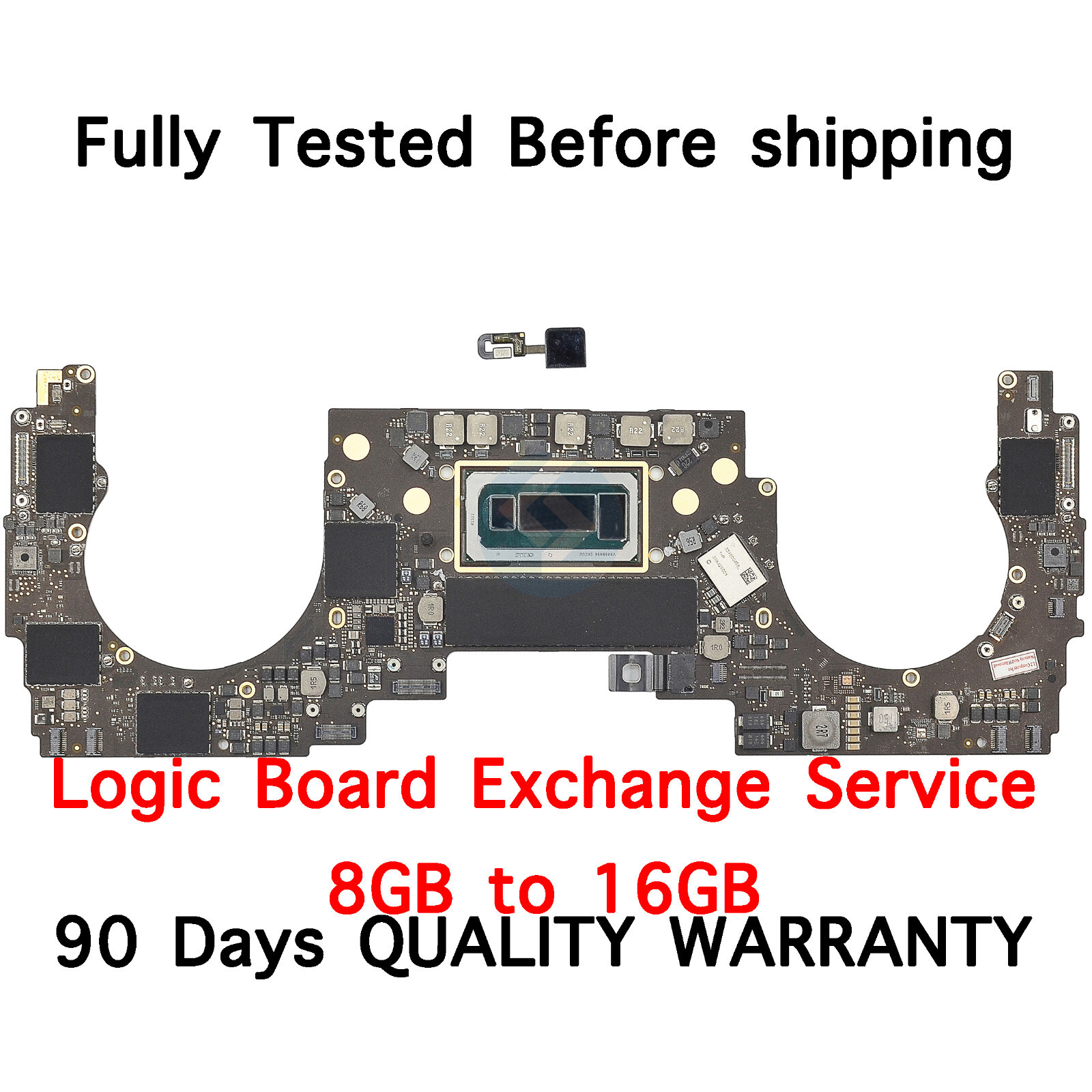 Exchange MacBook Pro 13″ A1989 i7/i5 8GB to 16GB Logic Board 820-00850-A