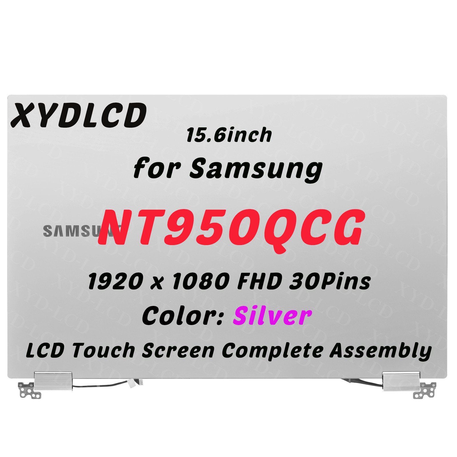 15.6in for Samsung Galaxy Book NT950QCG-K38S LCD Touch Screen Assembly Silver