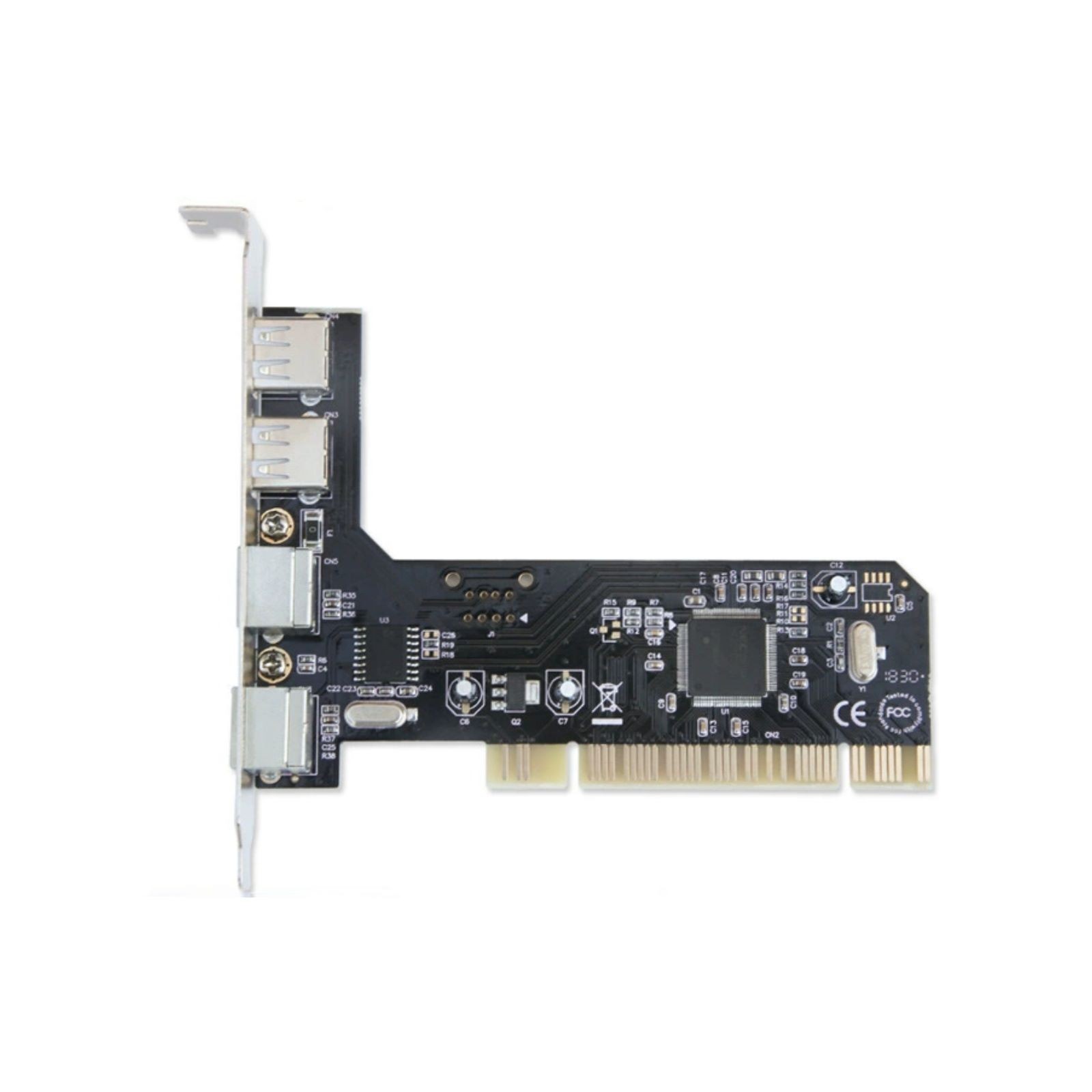 Black New PCI to PS2 PS/2 USB 2.0 For PC Keyboard Mouse Adapter Card Converter