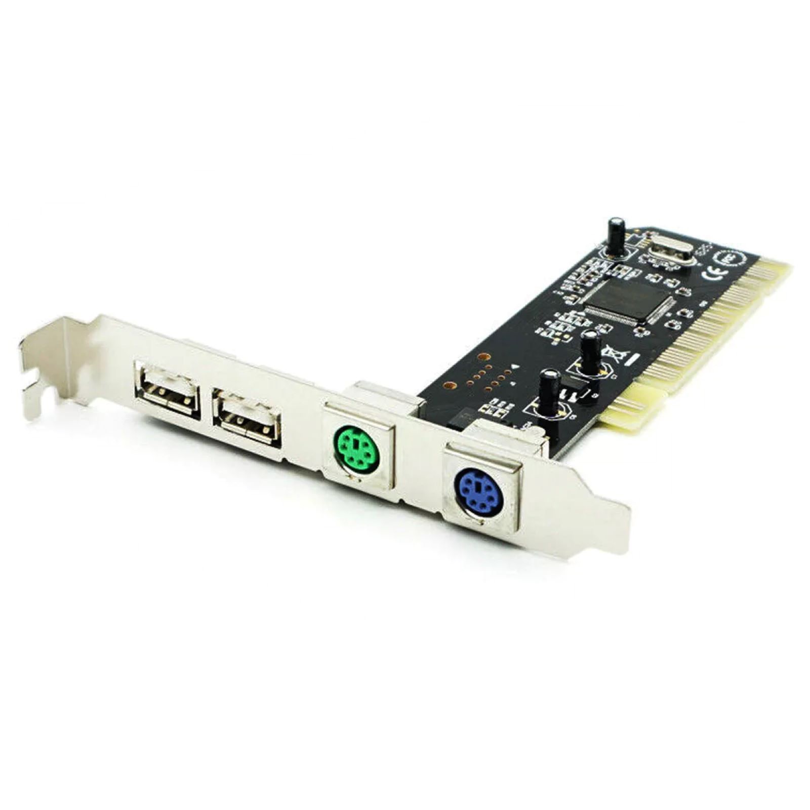 Black New PCI to PS2 PS/2 USB 2.0 For PC Keyboard Mouse Adapter Card Converter