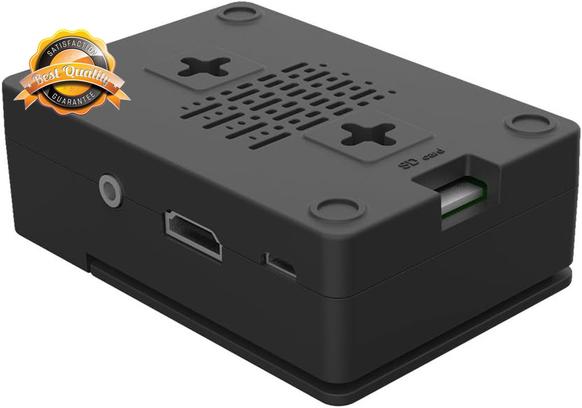 Raspberry Pi 3 B+ Case Cooling Fan Heatsinks ABS Enclosure Black Cover