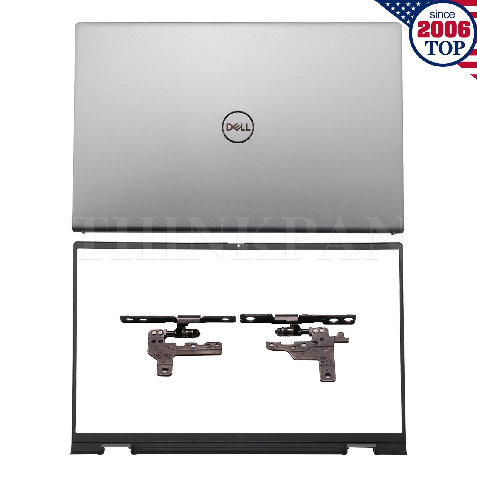 New Dell Inspiron 15 5510 5515 5518 LCD Back Cover+Bezel+Hinges Silver 0CHFVW