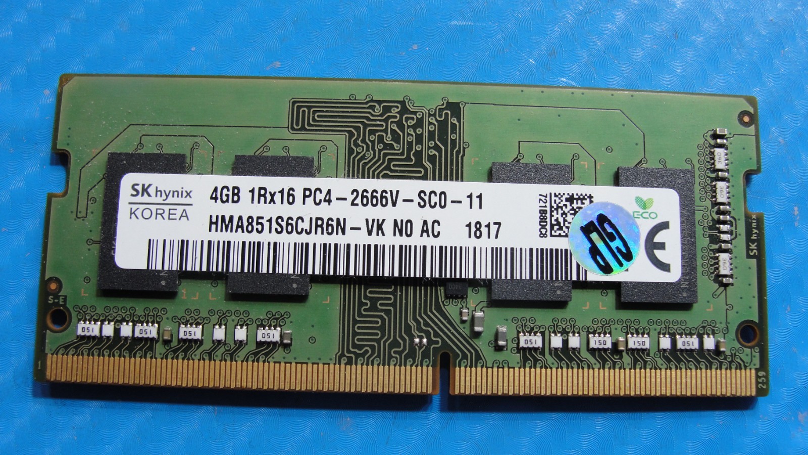 Dell G7 7588 SK hynix 4GB 1Rx16 PC4 2666V SO-DIMM Memory RAM HMA851S6CJR6N-VK