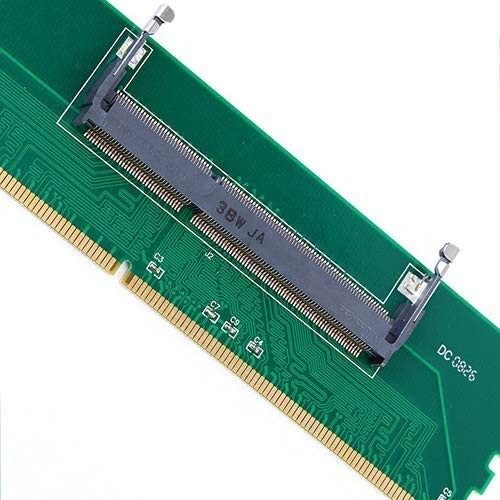 DDR3 204Pin Laptop SO-DIMM to 240Pin Desktop DIMM Memory RAM Adapter, Green