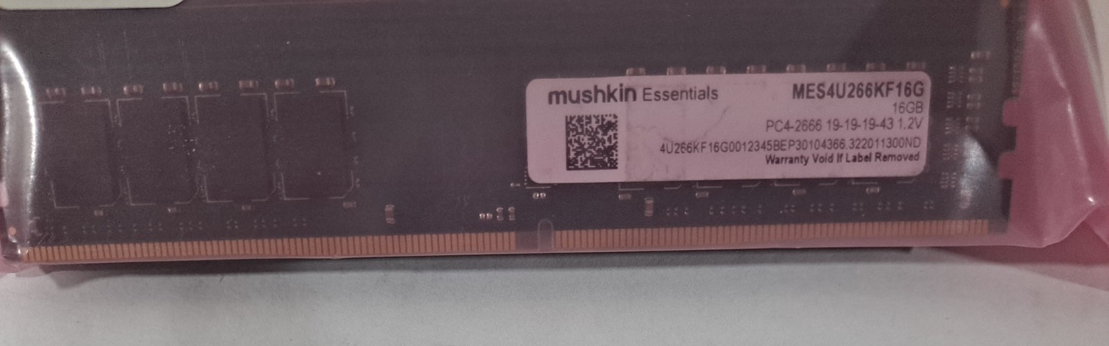 Mushkin Essentials PC4-2666 16GB (1x16GB) RAM DDR4 2666MHz MES4U266KF16G