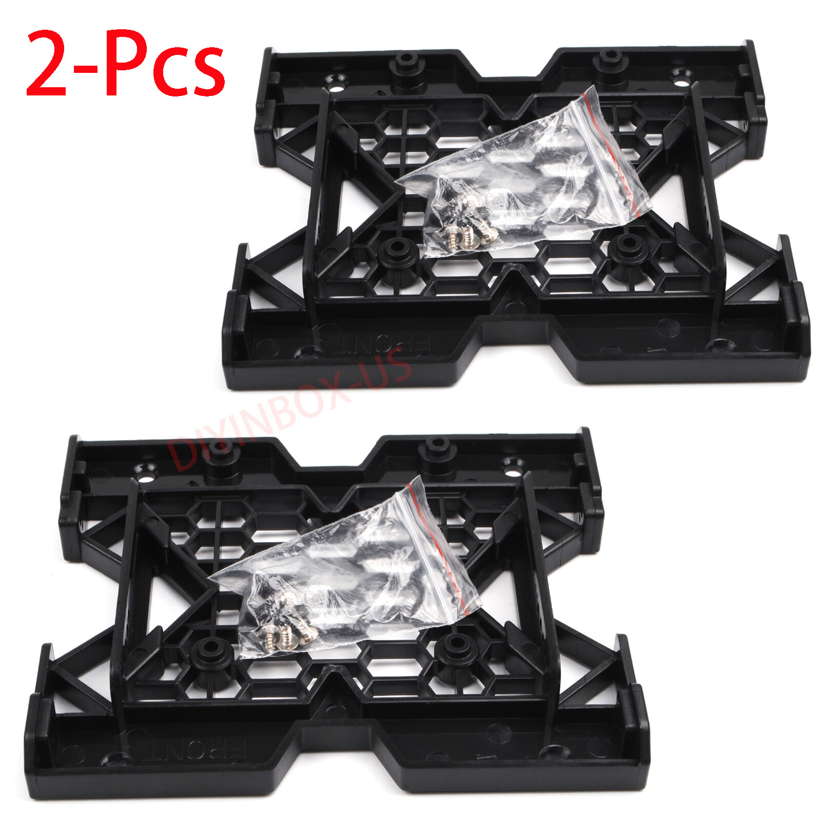 2-pcs 3.5 / 3.5 to 5.25 Drive Bay Computer Case Adapter HDD Mounting Bracket SSD