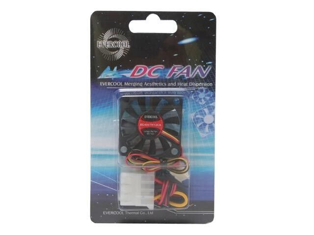 Evercool 40mm x 7mm 12V EC4007M12CA Computer Case Ball Bearing 3-Pin Fan